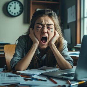 Tired-girl-at-work-desk-yawning-with-dark-circles-messy-desk-with-laptop.-Clock-showing-late-night.-Realistic-indoor-lighting-2.jpg